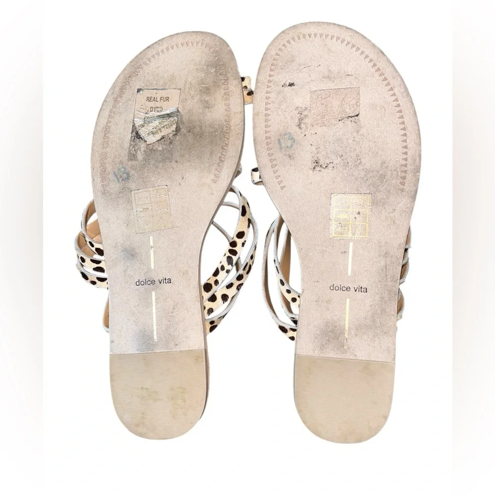 Dolce Vita Nelly Cheetah Calf Hair Slide Sandal Size 8.5 - Picture 5 of 5